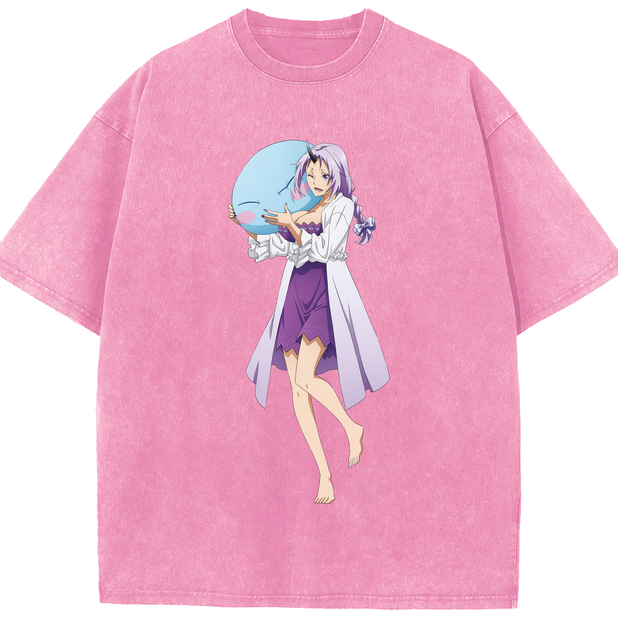 （画像用） 転スラ Regarding Reincarnated to Slime 綿100% ヴィンテージ風 半袖Tシャツ（フロントプリント）
